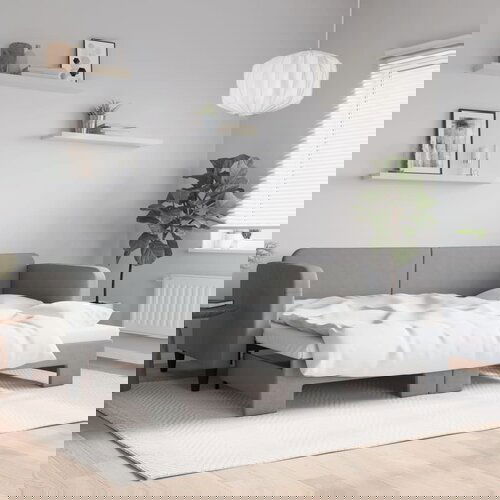 vidaXL Izvlečna dnevna postelja svetlo siva 80x200 cm blago Cene