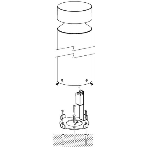Eglo Melzo spoljna podna lampa/1, led, 11w, 950lm, v-450, aluminij/crna Slike