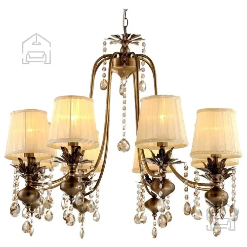 Candellux Viseča stropna svetilka Adonis 8x40W E14 Patina