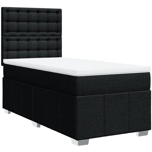 Maison Chic Box spring postelja - Vzmetna postelja z vzmetnico črna 80x200 cm blago SL5025, (21887807) Cene