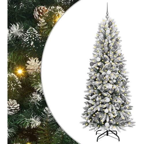  Umjetno božićno drvce Bijelo 210 cm PVC i Plastika i Čelik i PE Slike