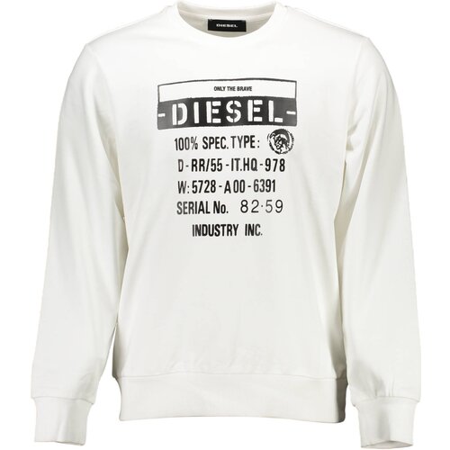 Diesel SWEATSHIRT WITHOUT ZIP MAN WHITE Slike