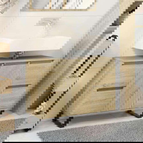  Kopalni&amp;scaron;ka omarica - Kopalni&amp;scaron;ki kabinet sonoma hrast 80x33x60 cm inženirski les, (21794609) Slike