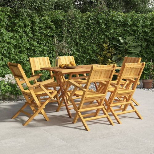 VidaXL Zložljivi vrtni stoli 6 kosi 55x61x90 cm trdna tikovina Slike