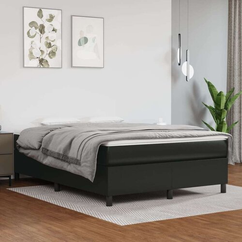  Box spring posteljni okvir črn 140x200 cm umetno usnje, (20736887) Slike