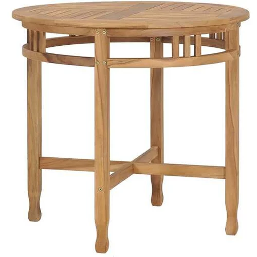  Jedilna miza Ø 80 cm iz trdne tikovine