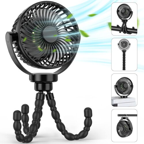 Generic Baby clip-on ventilator, mini namizni viseči ventilator z baterijo za ponovno polnjenje osebni ventilator,, (21132626) Cene