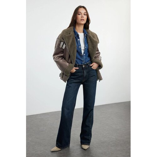 TRENDYOLMILLA ženska jakna Twoaw25Mo00011, Taupe-Brown Cene