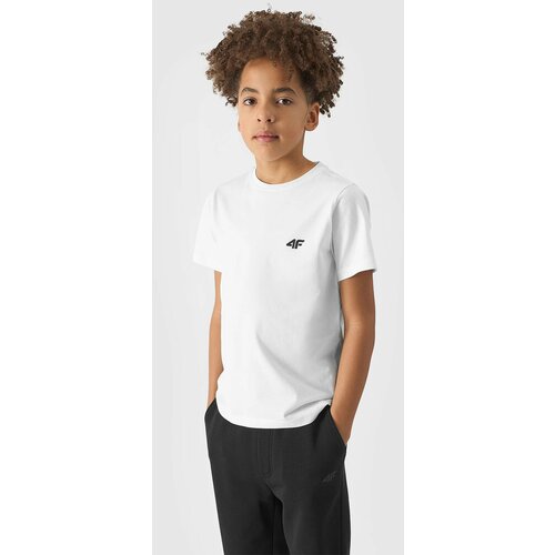 4f Boys' Plain T-Shirt - White Cene