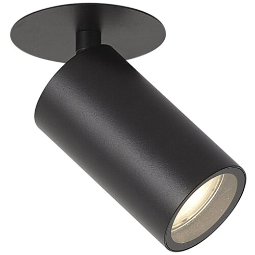 QAZQA Sodobna vgradna reflektorska svetilka črna GU10 50mm IP44 - Chels Slike