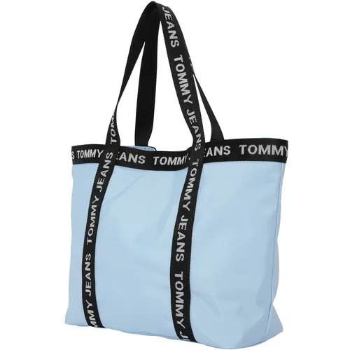 Tommy Jeans Nakupovalna torba svetlo modra / črna / bela