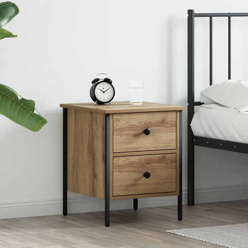 VidaXL Nočna omarica Artisan Oak 40x42x50 cm iz inženirskega lesa Slike