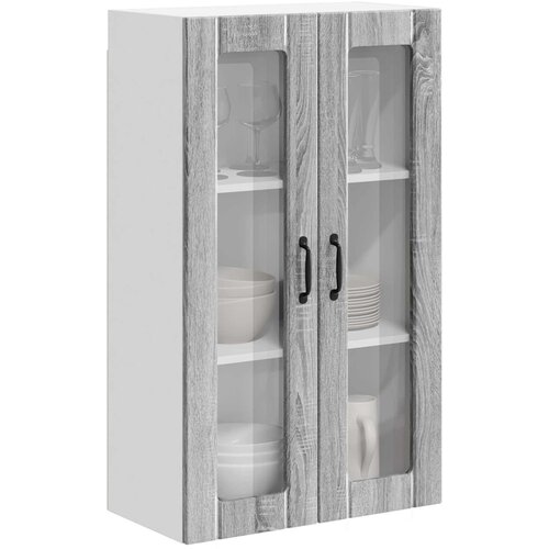  Zidni stakleni ormarić Lucca Siva sonoma 60 x 31 x 100 cm Slike