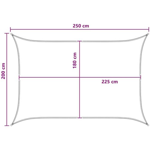  Jedrilica za sunčevu sjenu Antracit i bijelo 2 x 2 5 m HDPE - Antracit i bijela 2 x 2 5 m Slike