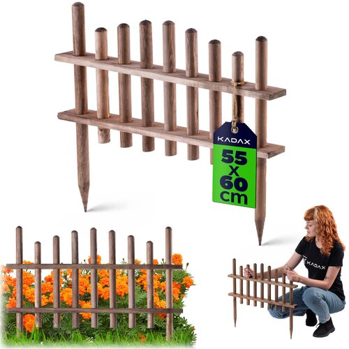 KADAX Lesena vrtna ograja Palisade Vrtni rob 60x35 cm Borov les, (5000358151) Cene