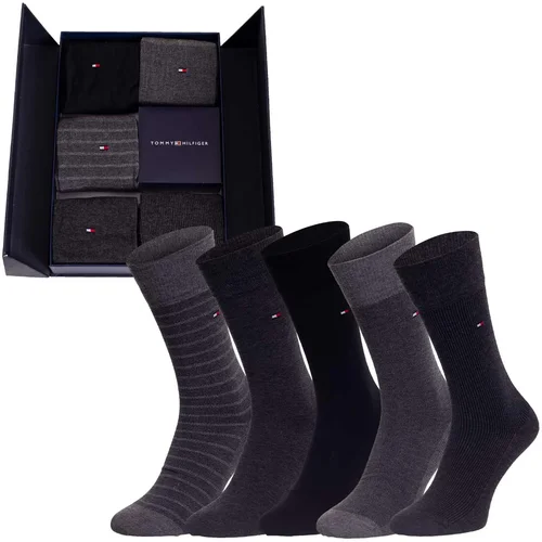 Tommy Hilfiger Man's 5Pack Socks 701220144 003 Black/Graphite