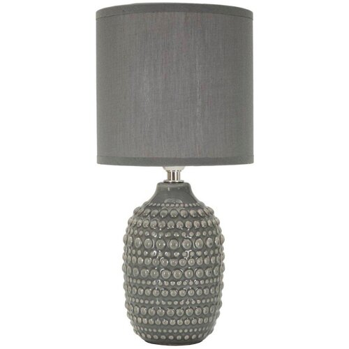 Mauro Ferretti Siva stolna lampa keramička s tekstilnim sjenilom (visina 30,5 cm) Points – Cene