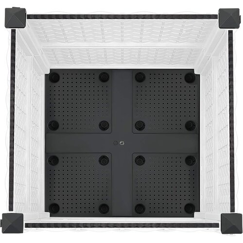  Vrtni saksija s kotačima Bijela 40 x 40 x 48 cm PP Slike