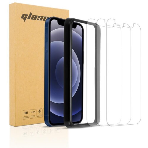 Cadorabo 3x Oklepni film združljiv z Apple iPhone 12 / 12 PRO v transparentna - 3-pack Kaljeno steklo za zaščito zaslona s pripomočkom za namestitev, (20562990) Cene