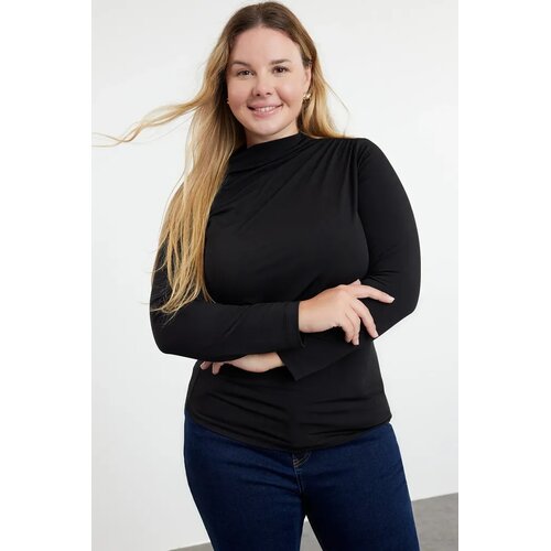 Trendyol Ženska bluza Tbbaw25Af00014, Crna Cene