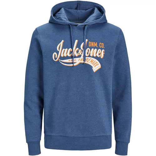 Jack & Jones Sweater majica plava / narančasta / bijela