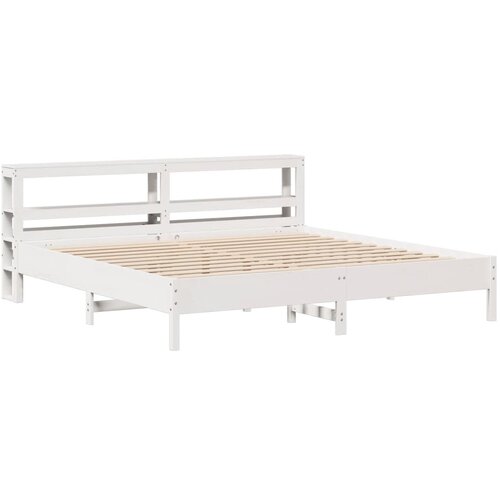 vidaXL Okvir kreveta bez madraca bijeli 200x200 cm od masivne borovine Cijene
