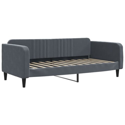 vidaXL Raztegljiva postelja temno siva 100x200 cm žamet, (21292985) Cene