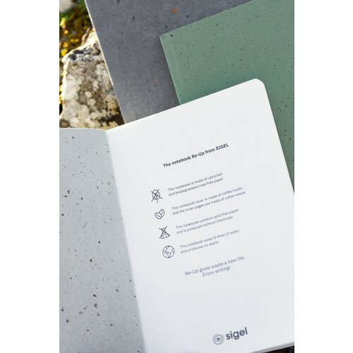 SIGEL zvezek Re-Up, DIN A5, kvadrat, svetlo siv, (21655039) Cene