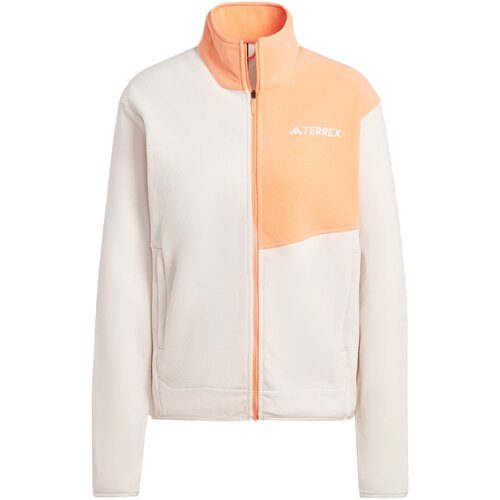 Adidas Tehnička flis jakna mandarina / bijela Cijene