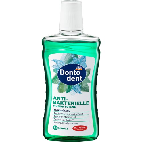 Dontodent Antibakterijska vodica za ispiranje usta 500 ml Slike