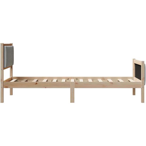  Okvir kreveta s uzglavljem Smeđa i svijetlo siva 90 x 200 cm Slike