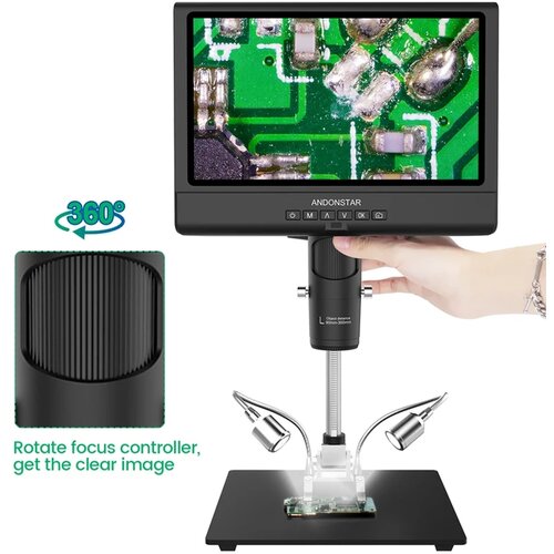 ANDONSTAR Digitalni mikroskop, 10 palčni LCD zaslon, 1080P, AD209(10 Palčni), (5000156779) Slike