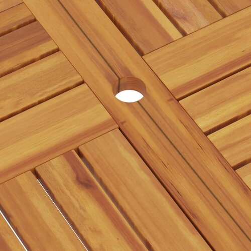  Preklopni vrtni stol Prirodna 90 x 90 x 75 cm Čvrsto teak drvo Slike