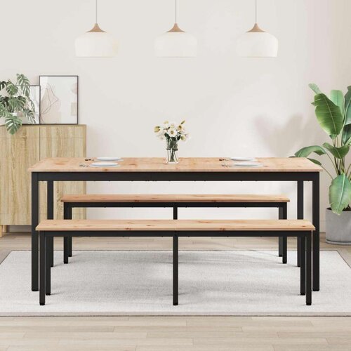  Stol za objedovanje Prirodna 180 x 90 x 75 cm Slike