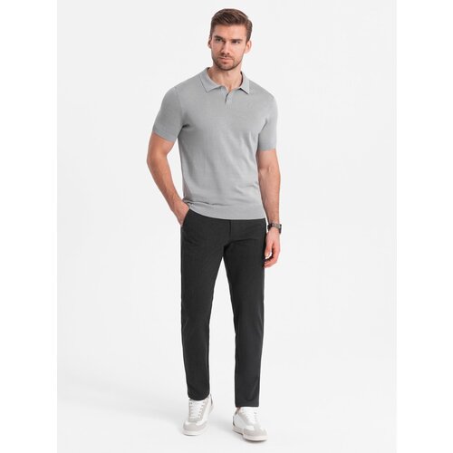 Ombre Elegant men's SLIM FIT chino pants - graphite Cene