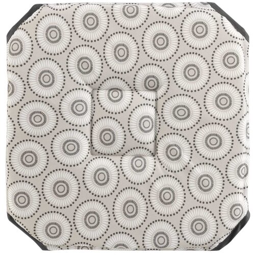 Douceur d int&amp;eacute;rieur GALETTE 4 RABATS 36 x 36 x 3.5 CM POLYESTER IMPRIME SALTO X2 Siva Slike