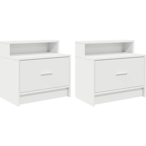 Maison Chic Nočne omarice s predalom 2 kosa bela 51x31x47 cm, (21687754) Slike