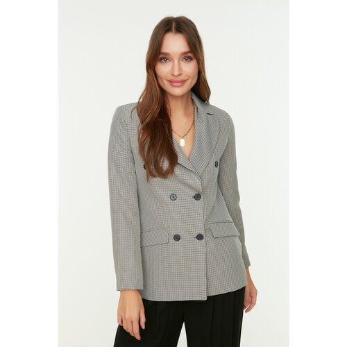 Trendyol gray Button Blazer Cene