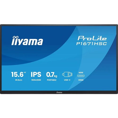 Iiyama Monitor P1671HSC-B Black Cene