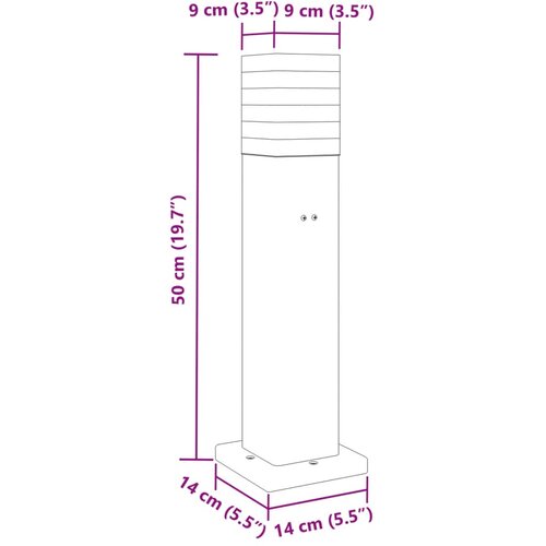  Vanjska podna svjetiljka s utičnicom crna 50 cm aluminijska Slike