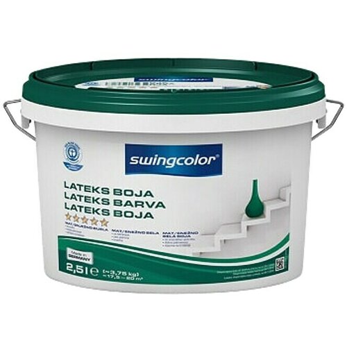 SWINGCOLOR Lateks boja (Bijele boje, 2,5 l) Cijene