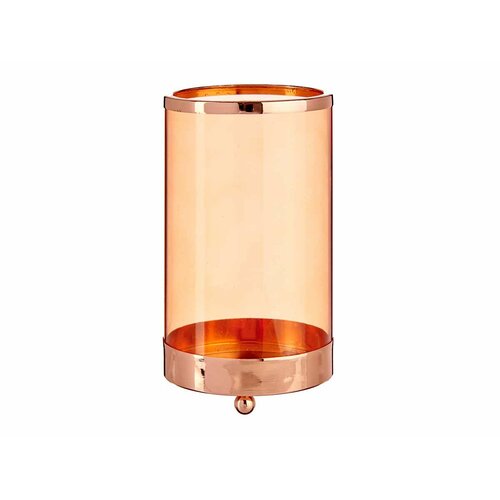  Svijećnjak Bakar Jantar cilindar Metal Staklo (9,7 x 16,5 x 9,7 cm) Cijene