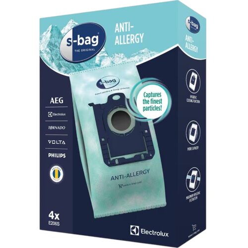  Kese za Electrolux Philips s-bag Anti-Allergy E206S FC9050 ZAM6230 4 kom Slike