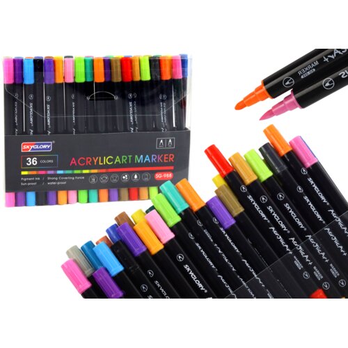  Set of 36 double-sided markers for ceramics, glass and clothes Slike