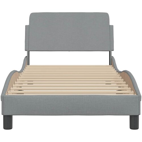  Okvir za krevet Dover svjetlosivi 90x190 cm od tkanine Slike
