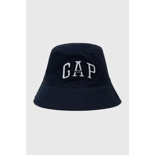 GAP Bombažni klobuk mornarsko modra barva