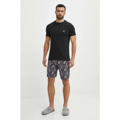 Emporio Armani Underwear Pidžama za muškarce, boja: crna, s uzorkom, 111573 4R506
