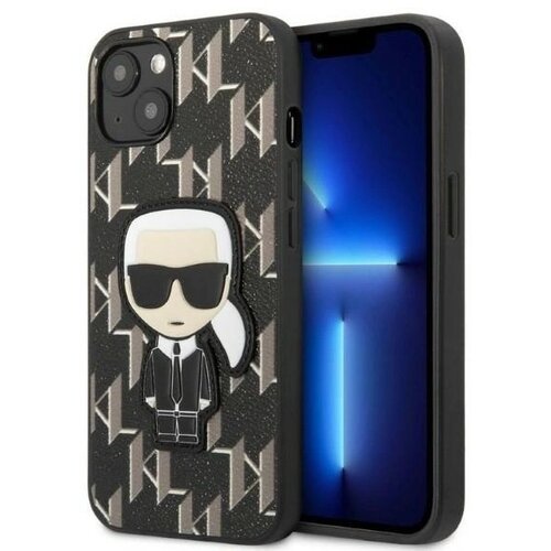 Karl Lagerfeld OVITEK MONOGRAM IKONIK PATCH CASE ZA IPHONE 13 MINI ČRN, (21898010) Cene