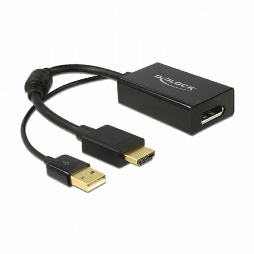 Delock adapter hdmi m - displayport 1.2 aktivni 25cm Slike