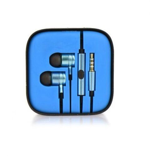 megaM kovinske stereo slušalke z mikrofonom in tipkami modre Cene